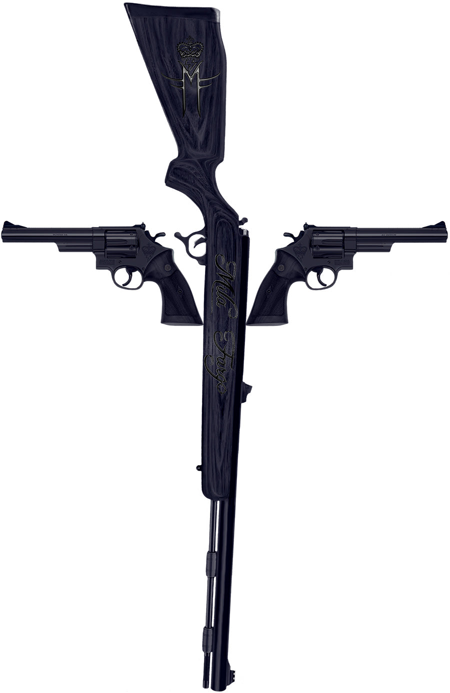 Gun Cross T-Shirt | White - MF