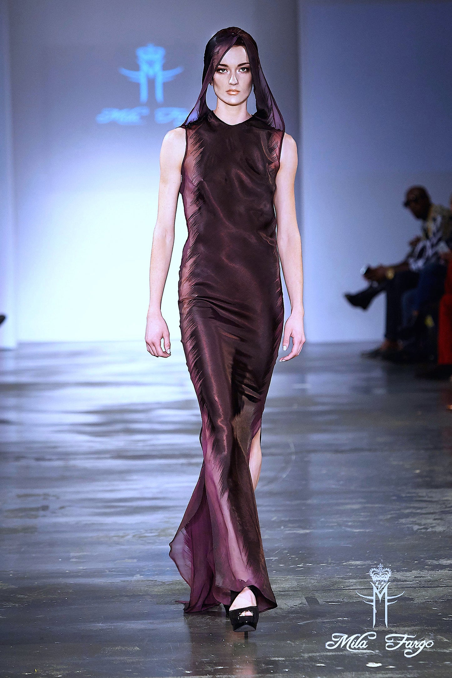 SHADOW IKAT GOWN | Violet Orchid