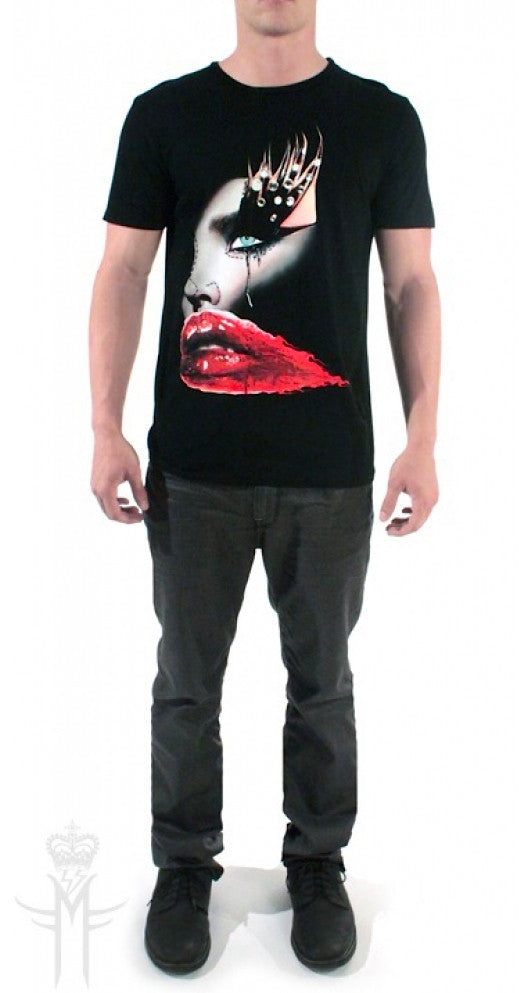 RED LIPS T-SHIRT | Black ( Limited Edition ) MF