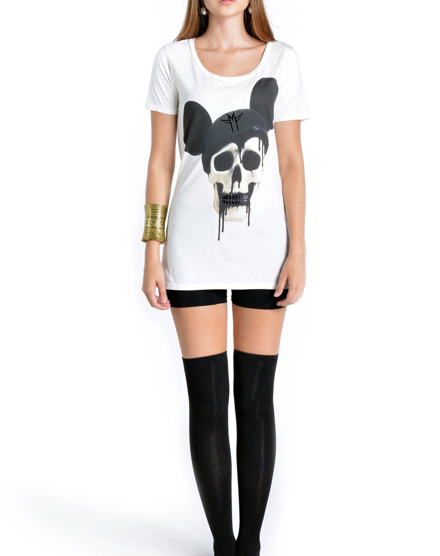 MICKEY SKULL T-SHIRT | White MF