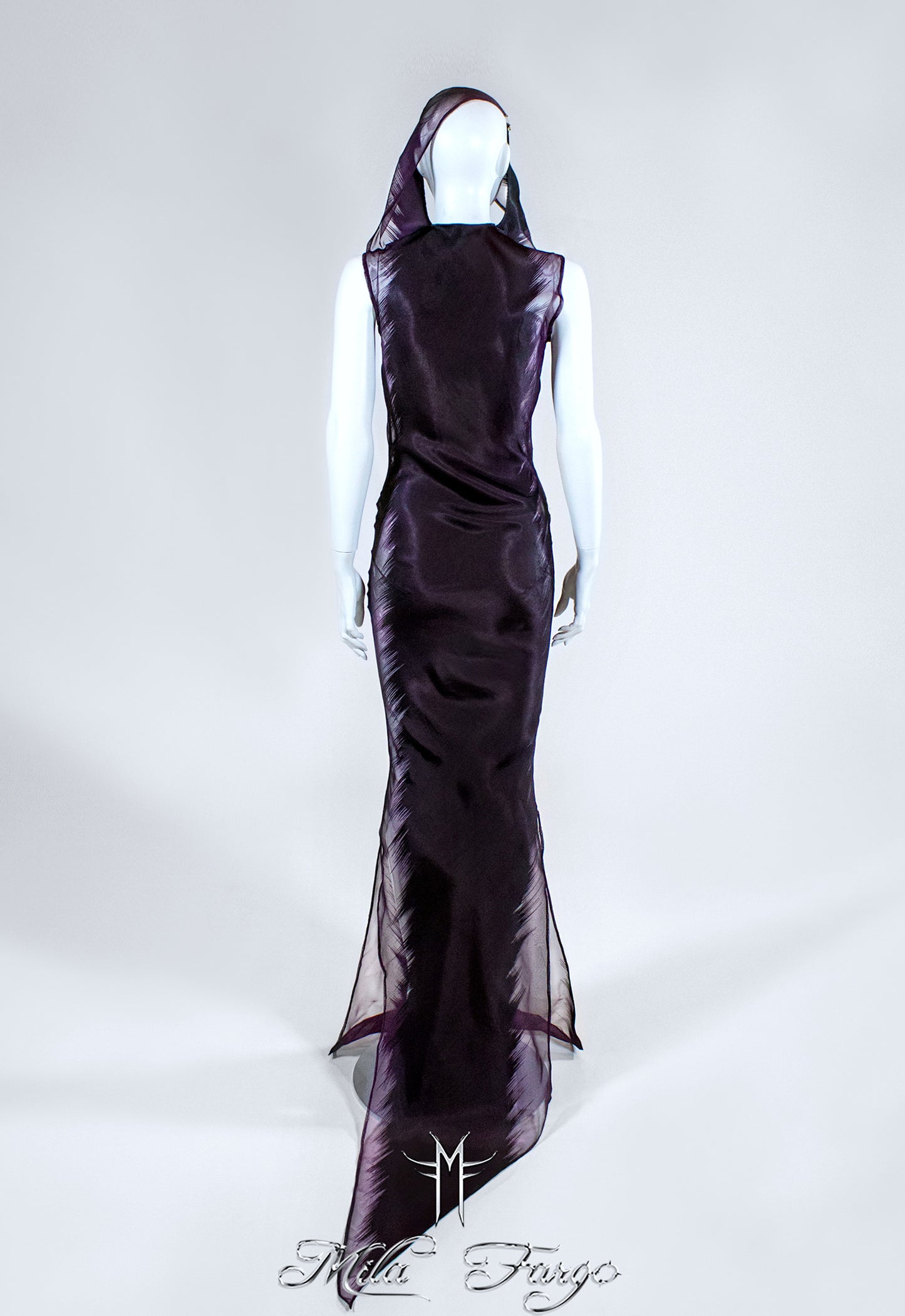 SHADOW IKAT GOWN | Violet Orchid MF