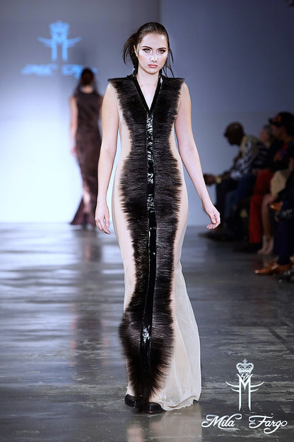 SHADOW OF DEATH EVENING GOWN | Black Feathers