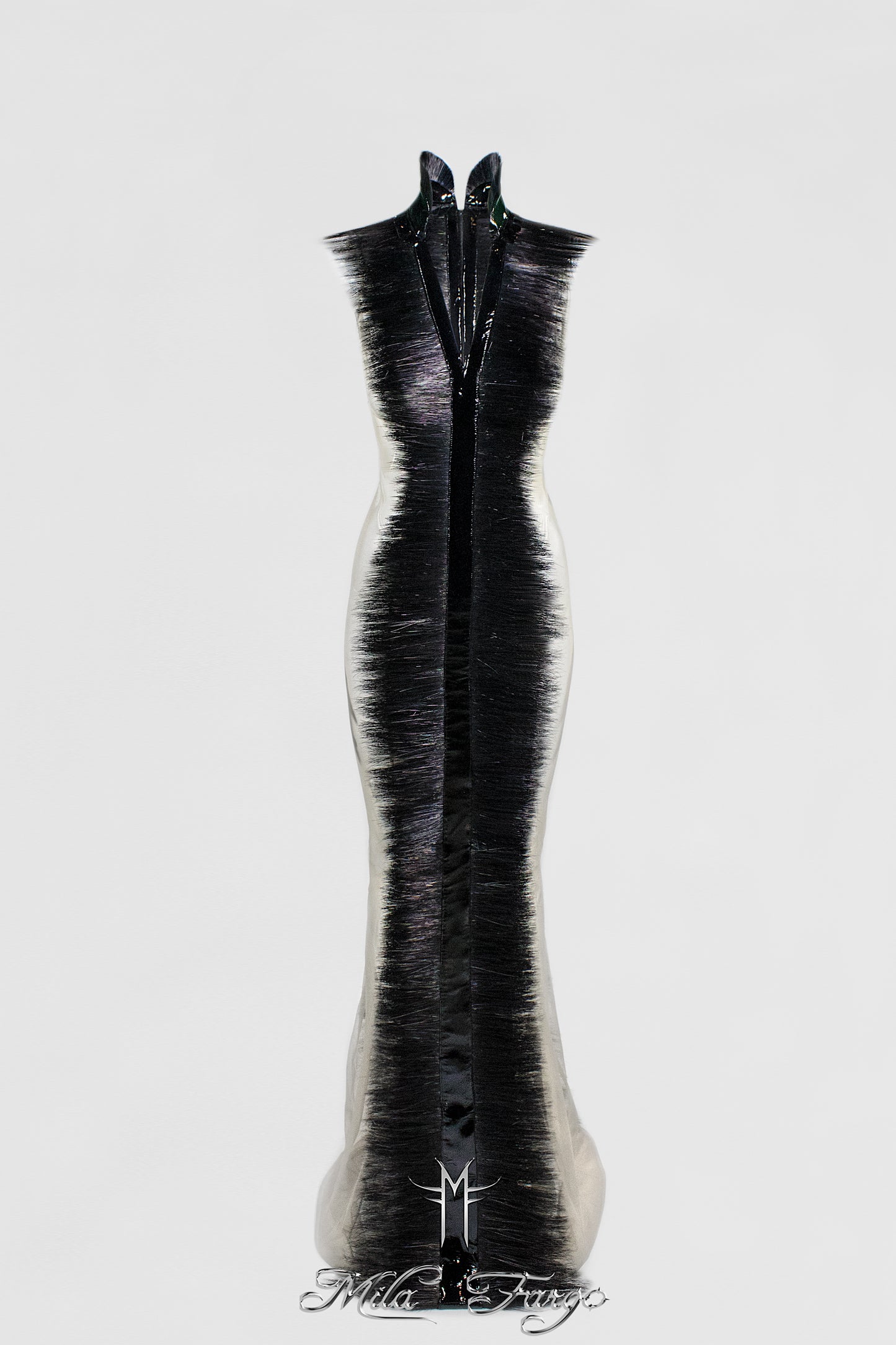 SHADOW OF DEATH EVENING GOWN | Black Feathers