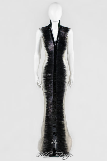 SHADOW OF DEATH EVENING GOWN | Black Feathers