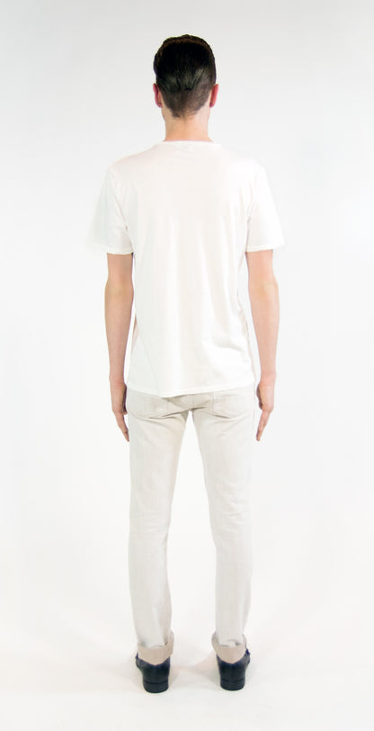 ANGEL FEATHER SKULL T-SHIRT | White MF