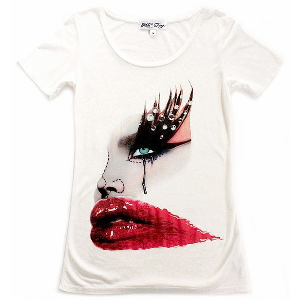RED LIPS T-SHIRT | White ( Limited Edition ) MF
