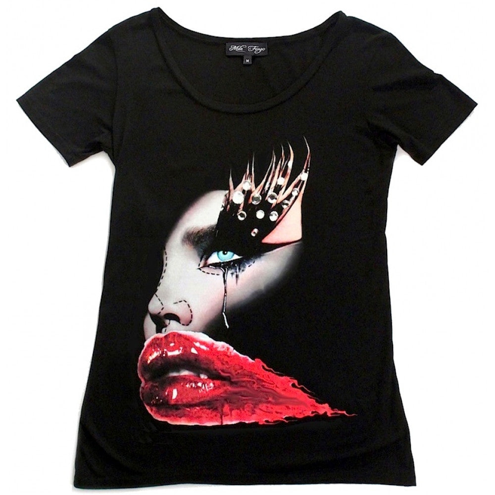 RED LIPS T-SHIRT | Black ( Limited Edition ) MF