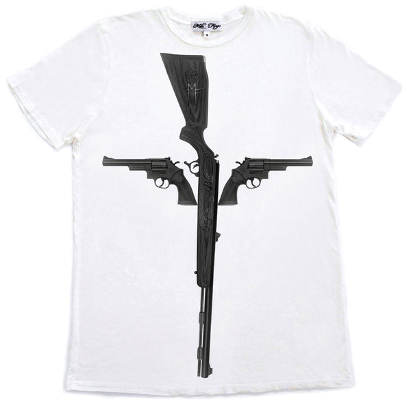 GUN CROSS T-SHIRT |  White MF