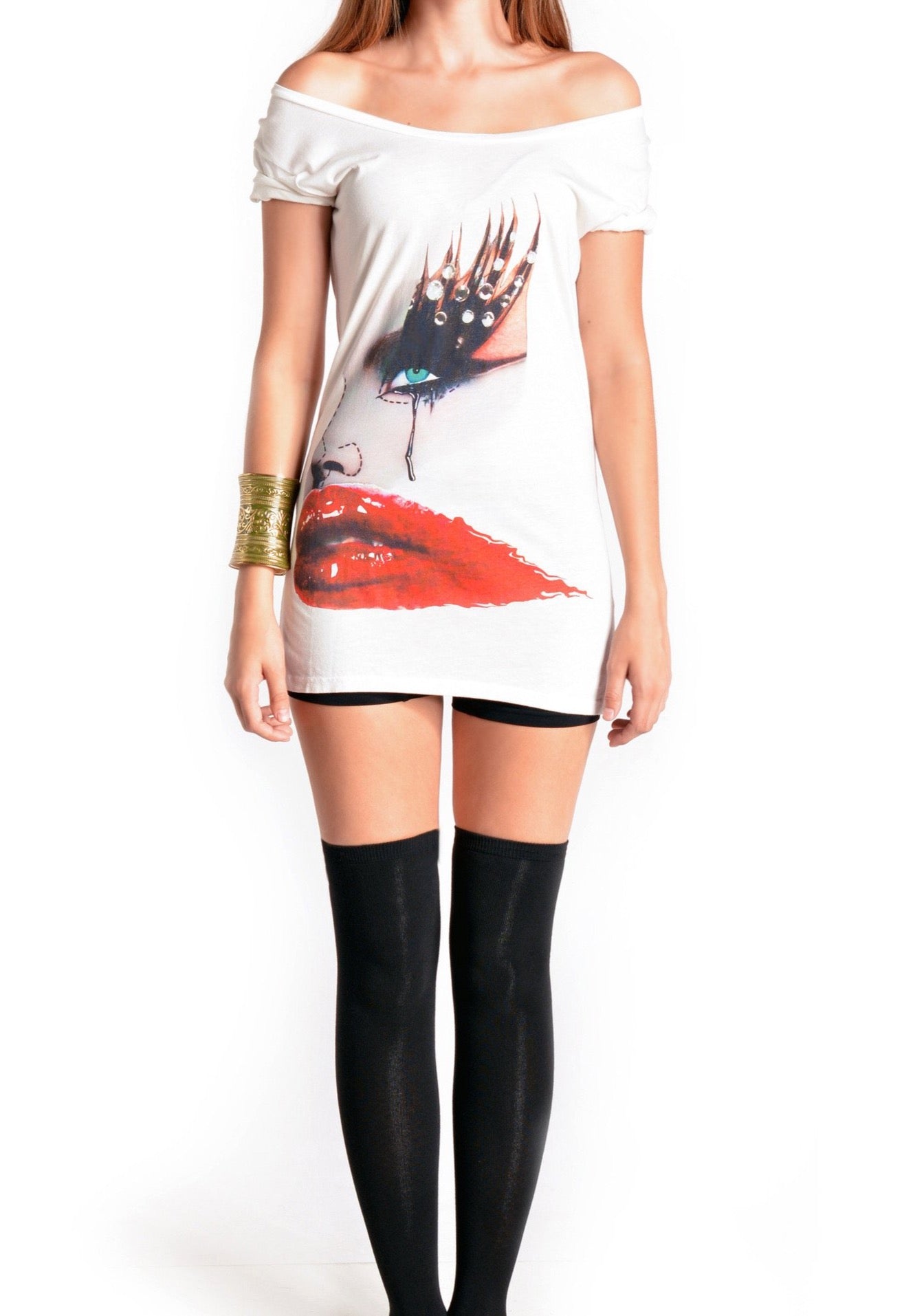 RED LIPS T-SHIRT | White ( Limited Edition ) MF