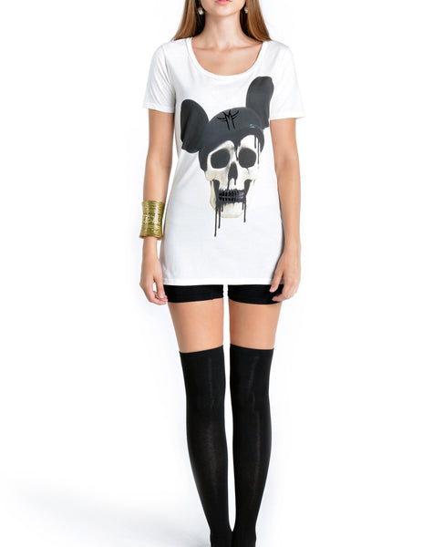 MICKEY SKULL T-SHIRT | White MF