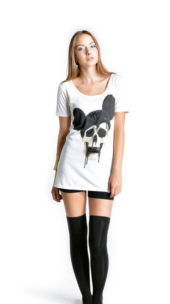 MICKEY SKULL T-SHIRT | White MF