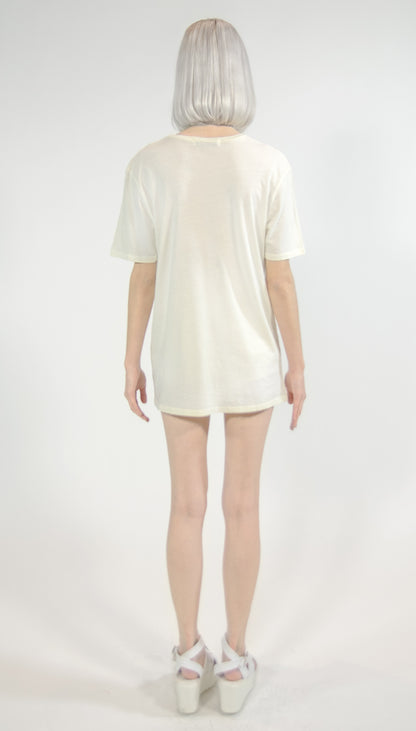 MODERN CRUCIFIXION COLOR TV T-SHIRT | White ( LE ) MF