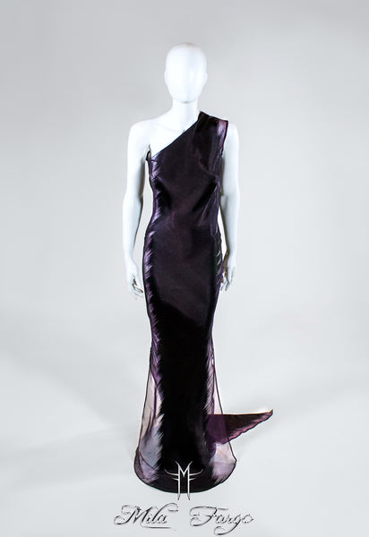 SHADOW IKAT GOWN | Violet Orchid MF