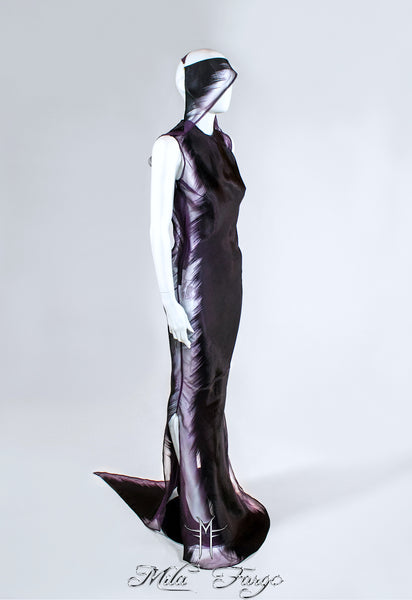 SHADOW IKAT GOWN | Violet Orchid MF