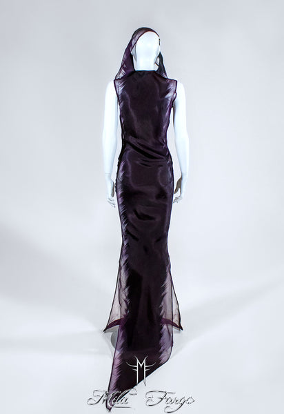 SHADOW IKAT GOWN | Violet Orchid MF