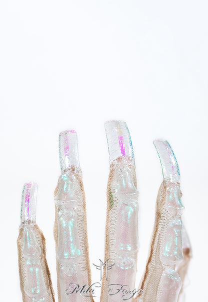 CRYSTAL SKELETON GLOVES | Aurora Prism MF