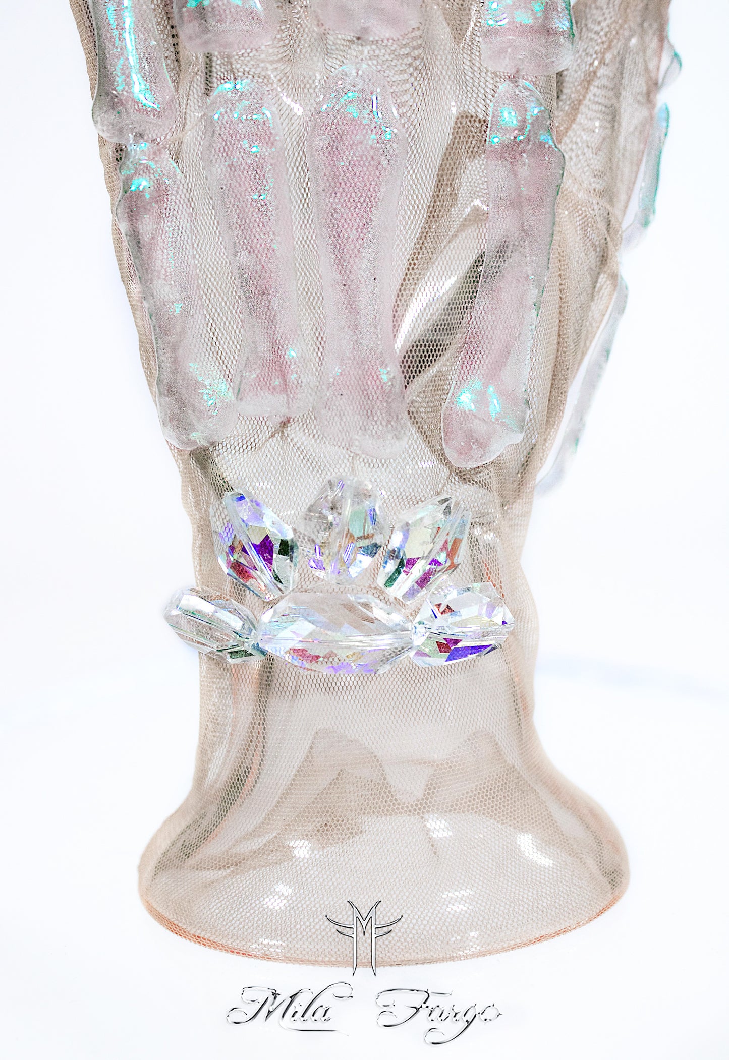 CRYSTAL SKELETON GLOVES | Aurora Prism MF