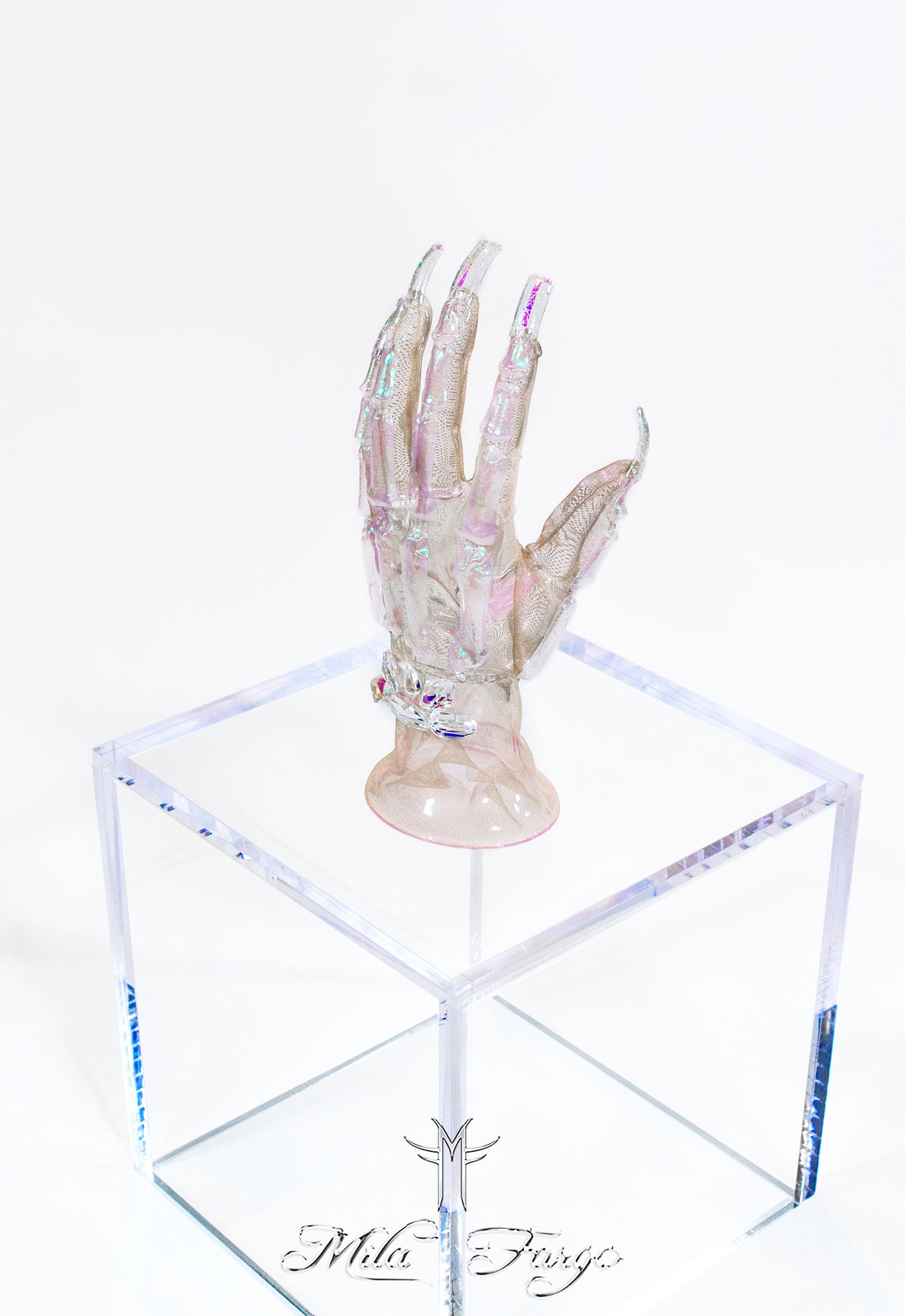 CRYSTAL SKELETON GLOVES | Aurora Prism MF