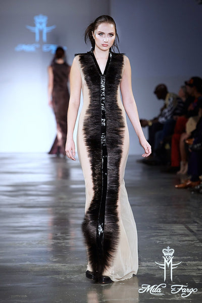SHADOW OF DEATH EVENING GOWN | Black Feathers MF
