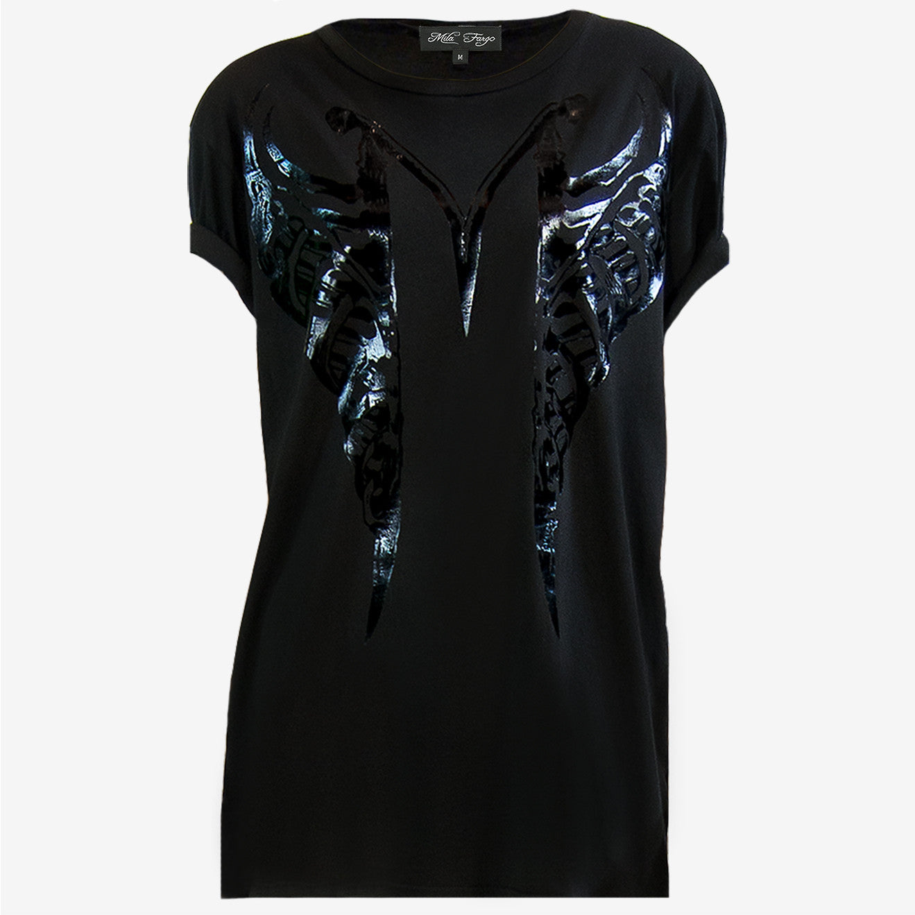 MF SPLIT RIBCAGE T-SHIRT | Black Liquid MF