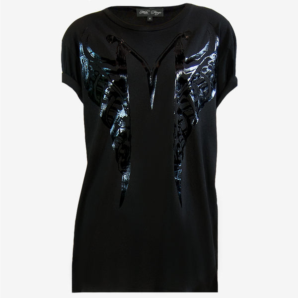MF SPLIT RIBCAGE T-SHIRT | Black Liquid MF