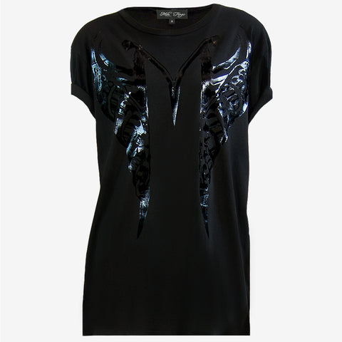 MF SPLIT RIBCAGE T-SHIRT | Black Liquid MF