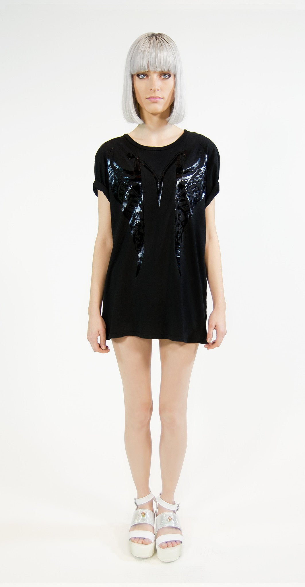 MF SPLIT RIBCAGE T-SHIRT | Black Liquid MF