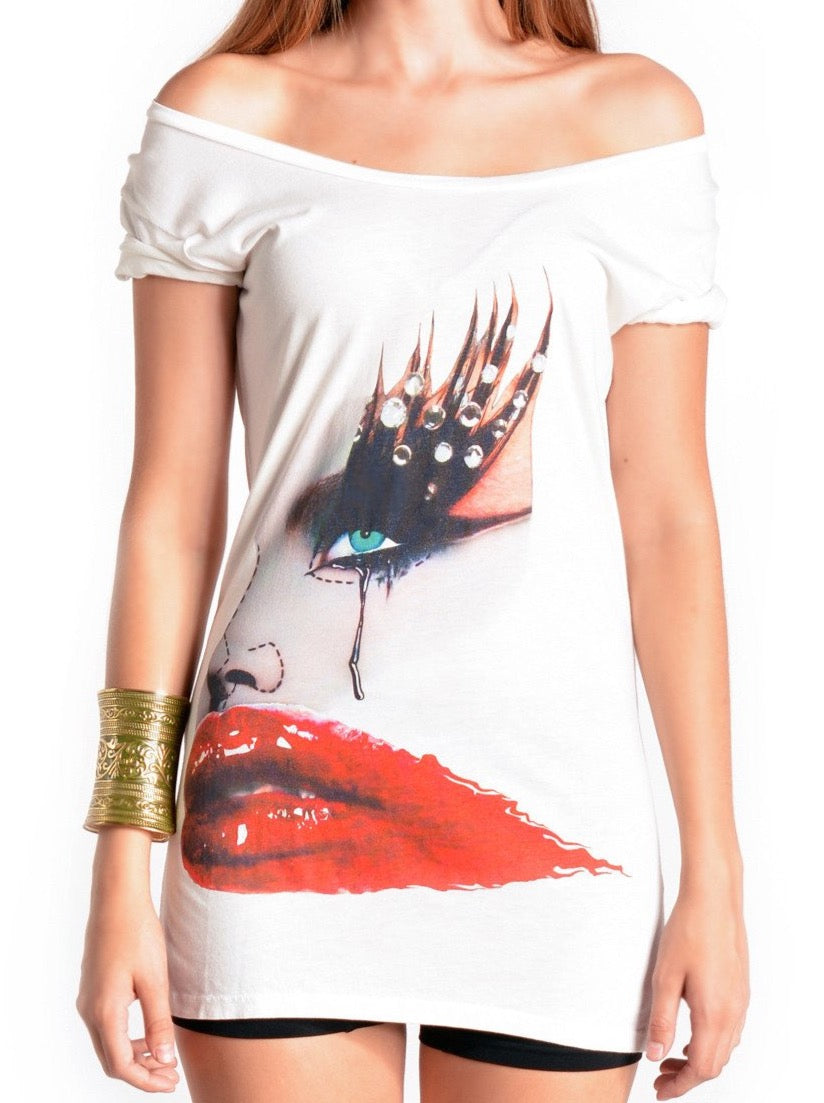 RED LIPS T-SHIRT | White ( Limited Edition ) MF