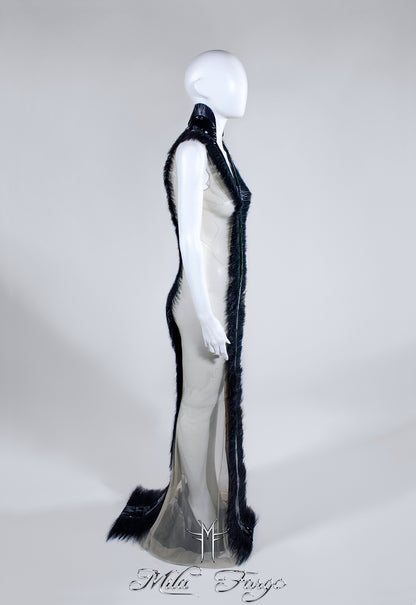 SHADOW OF DEATH EVENING GOWN | Black Feathers MF