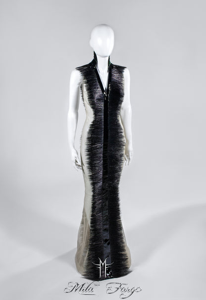 SHADOW OF DEATH EVENING GOWN | Black Feathers MF